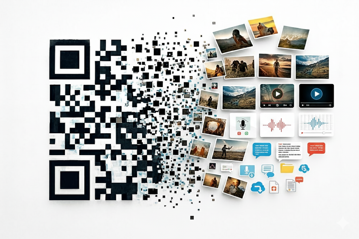 Código QR con recuerdos digitales